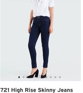 Levis 721 high rise skinny dark blue size 30